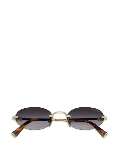 Miu Miu Eyewear rimless oval-frame sunglasses