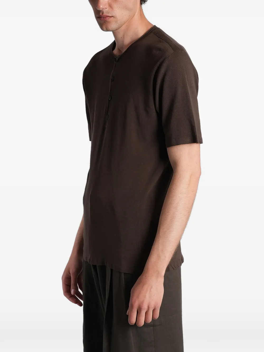 Roberto Collina T-shirt met korte mouwen Bruin