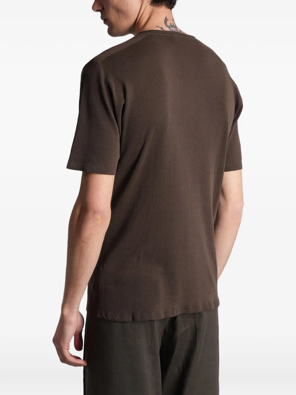 Roberto Collina T-shirt met korte mouwen Bruin