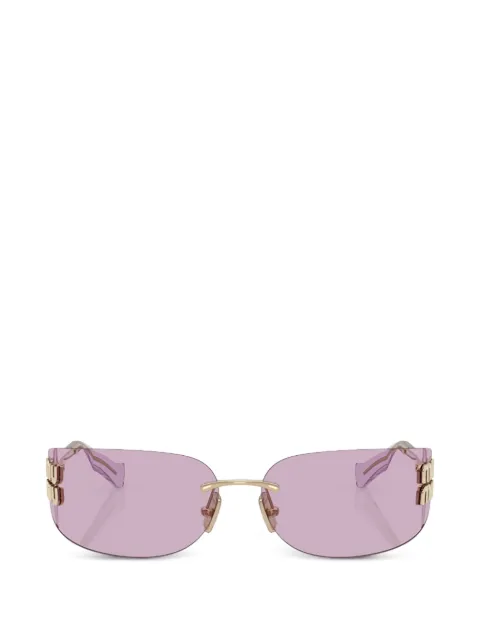 Miu Miu Eyewear logo-plaque geometric-frame sunglasses