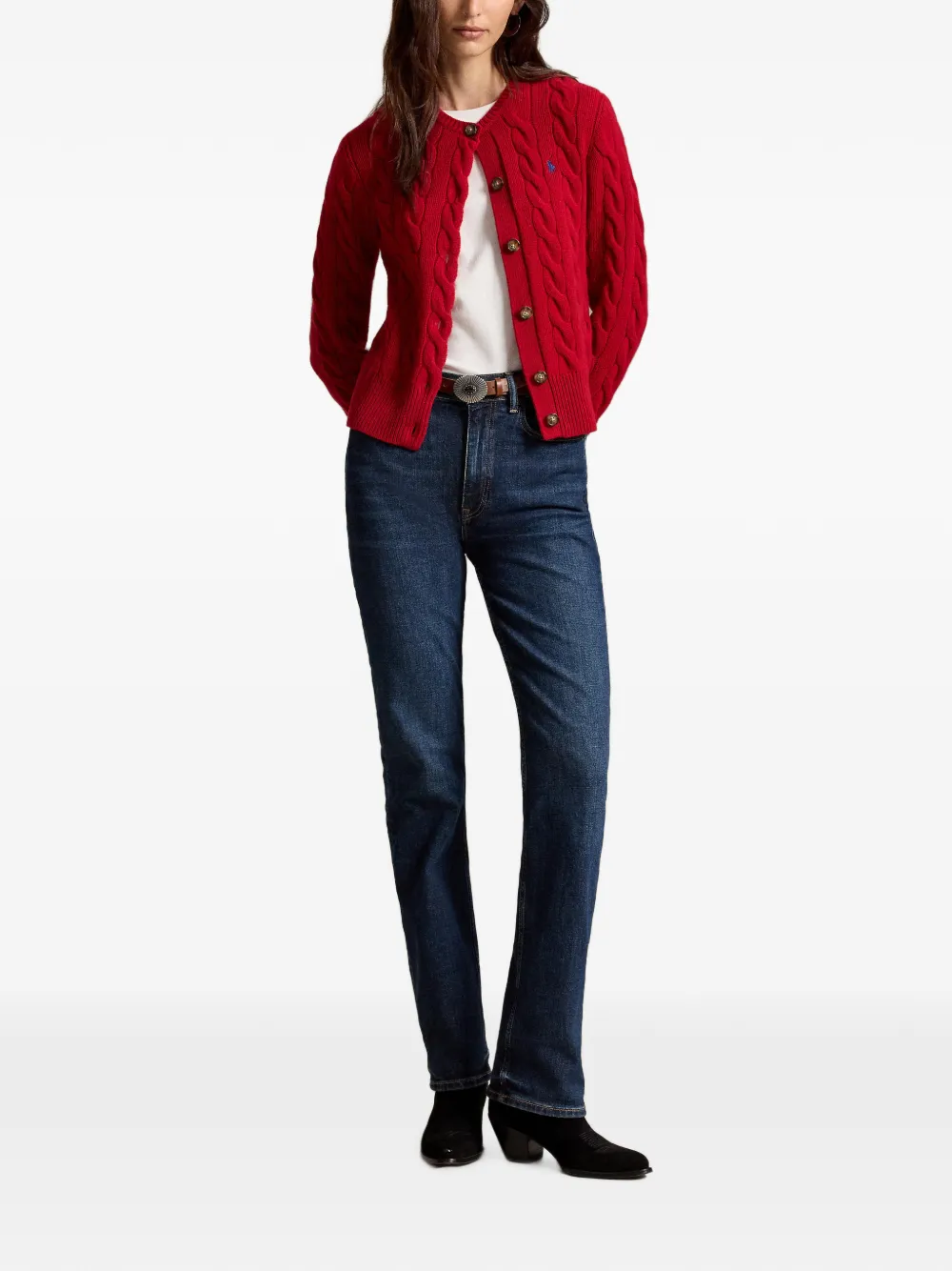 Polo Ralph Lauren Kabelgebreid vest Rood