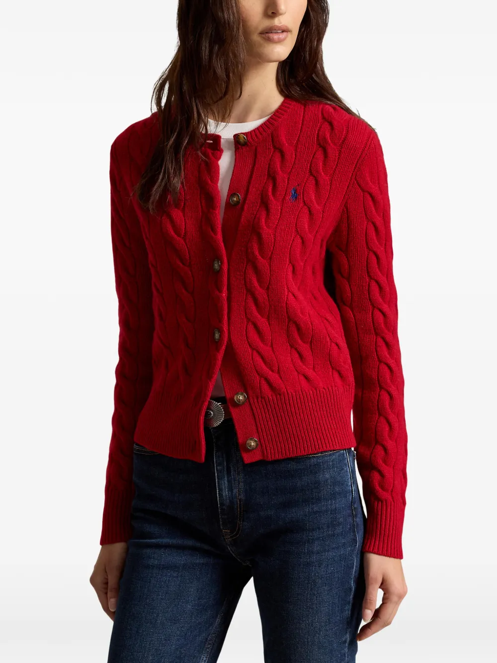 Polo Ralph Lauren Kabelgebreid vest Rood