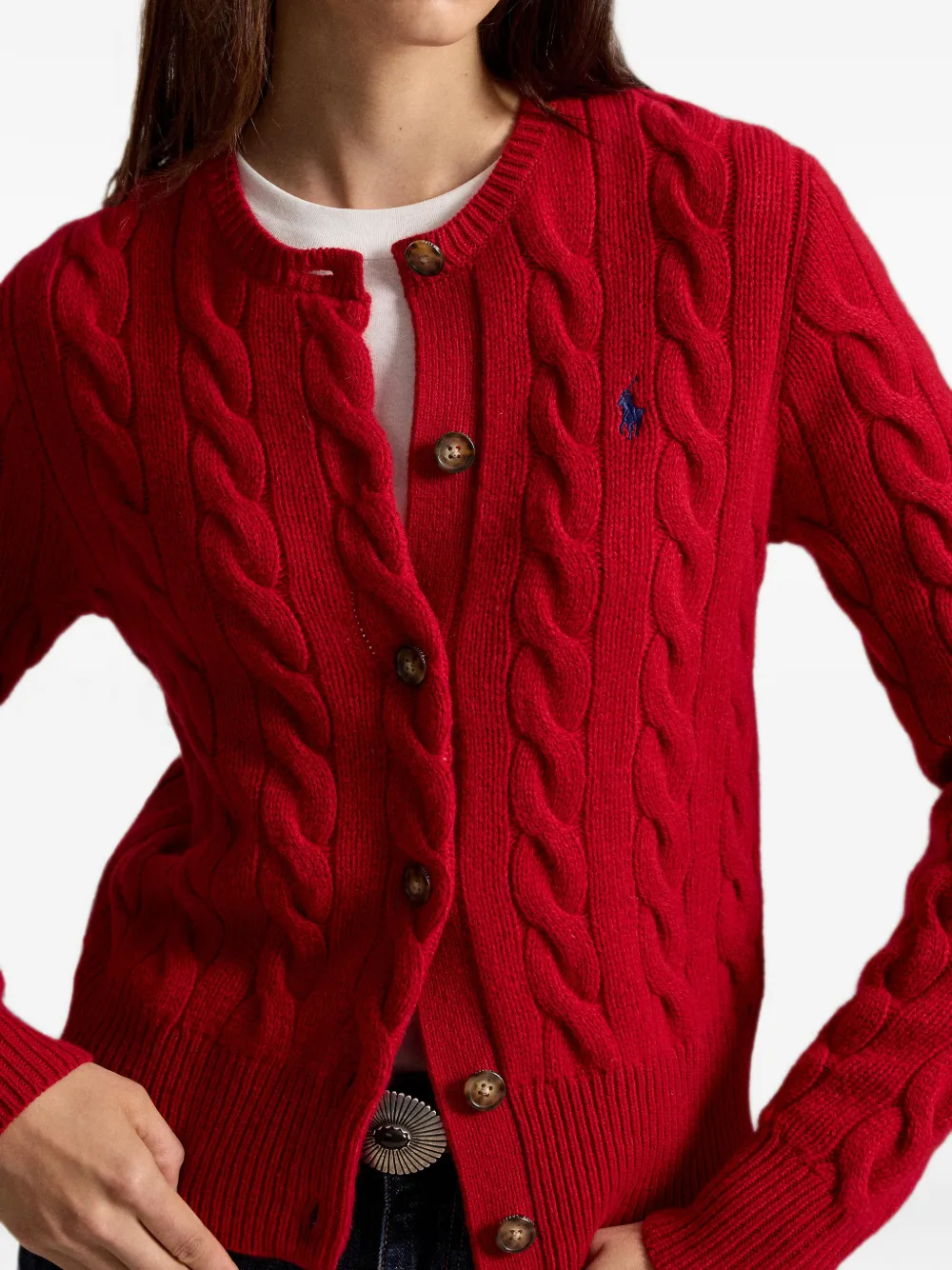 Polo Ralph Lauren Kabelgebreid vest Rood