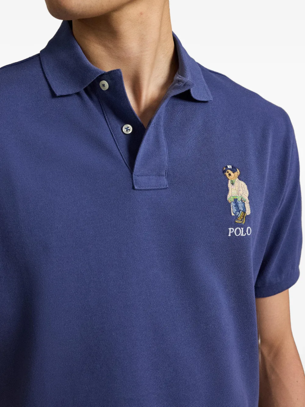 Polo Ralph Lauren Poloshirt met geborduurde beer Blauw
