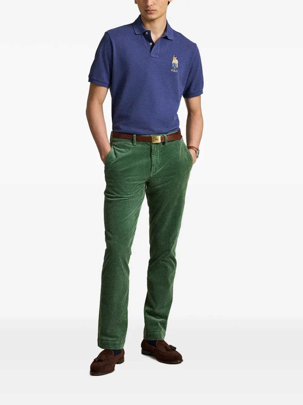Polo Ralph Lauren Poloshirt met geborduurde beer Blauw