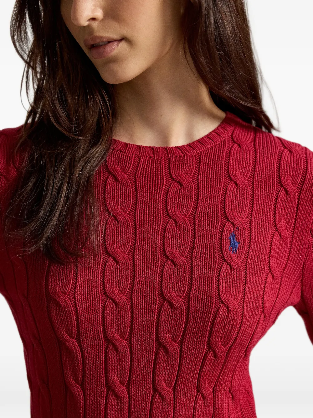 Polo Ralph Lauren Kabelgebreide katoenen trui Rood