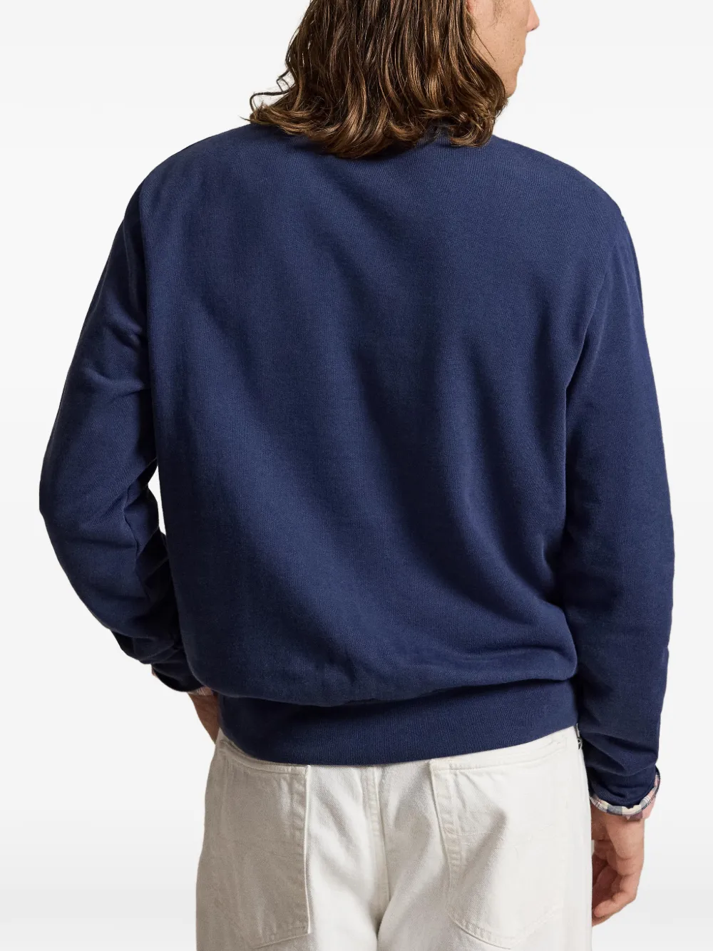 Polo Ralph Lauren Loopback fleece sweater Blauw