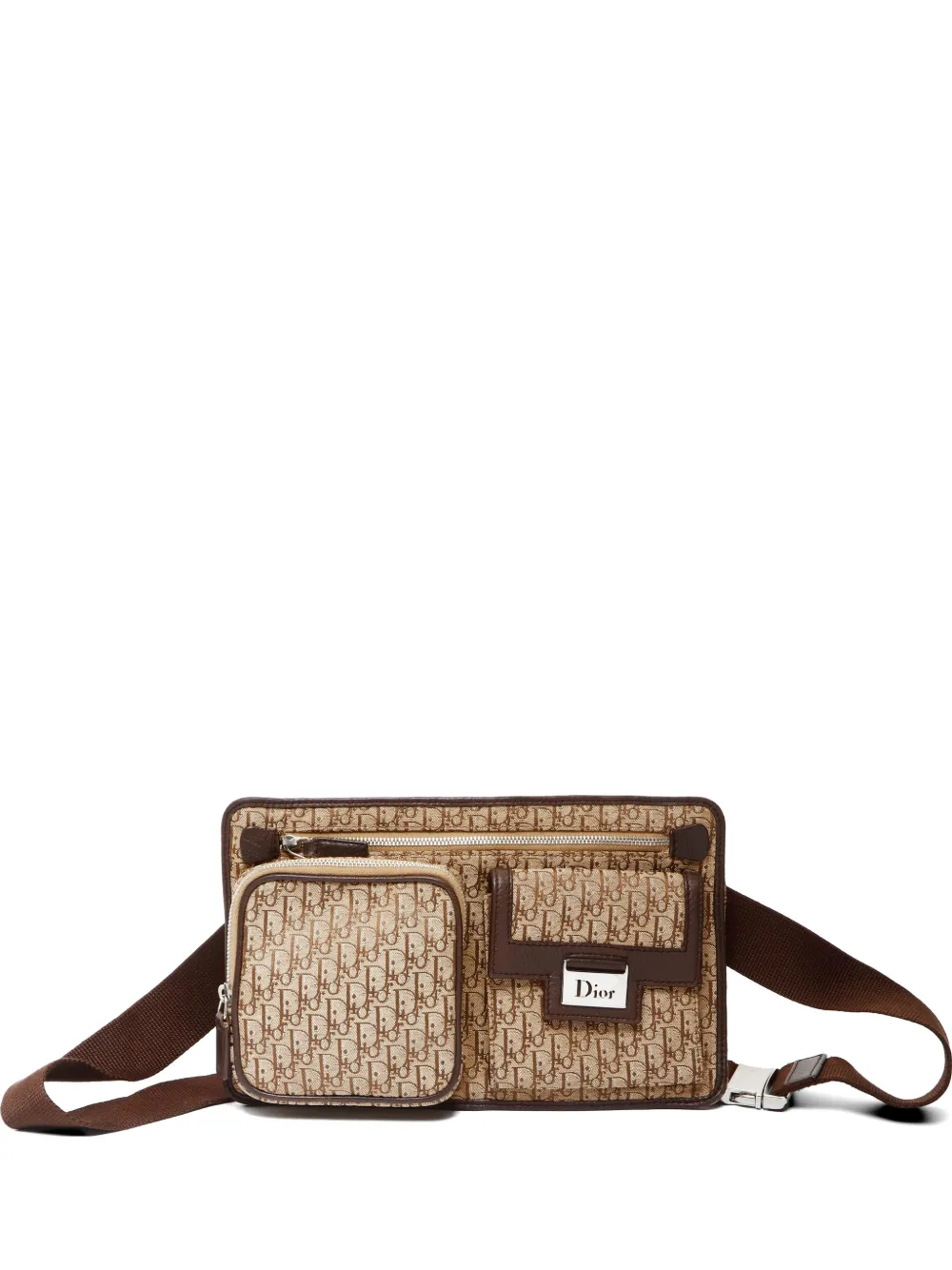 Christian Dior Pre-Owned 2000s trotter canvas belt bag - Toni neutri