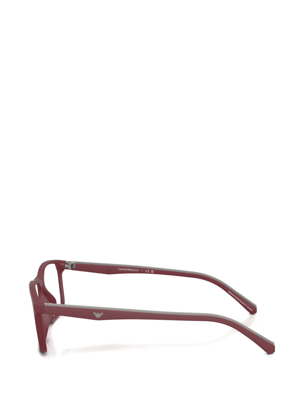 Emporio Armani Bril met vierkant montuur Rood