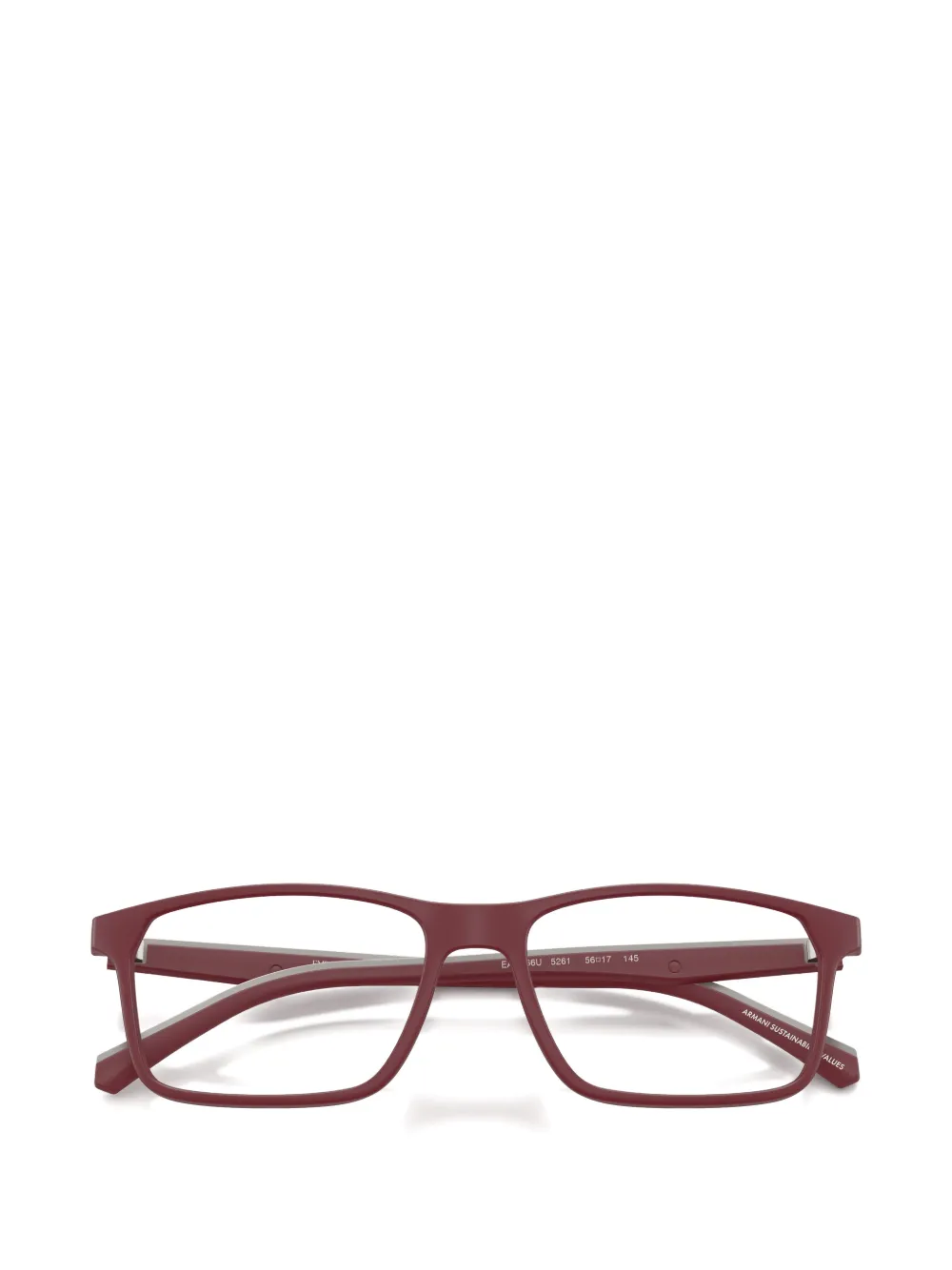 Emporio Armani Bril met vierkant montuur Rood