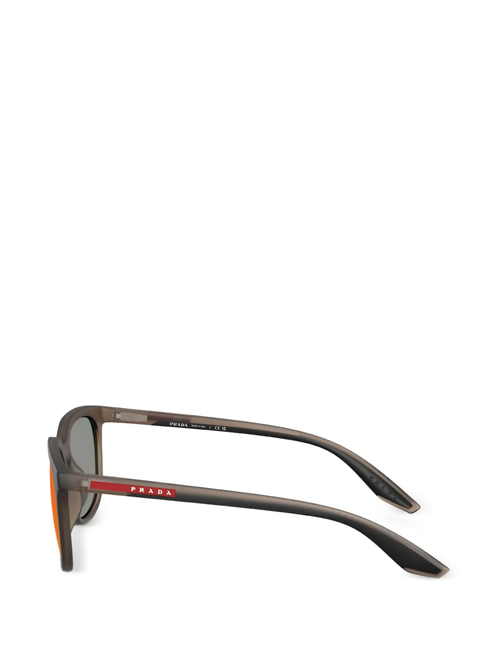 Prada Linea Rossa Zonnebril met vierkant montuur Grijs