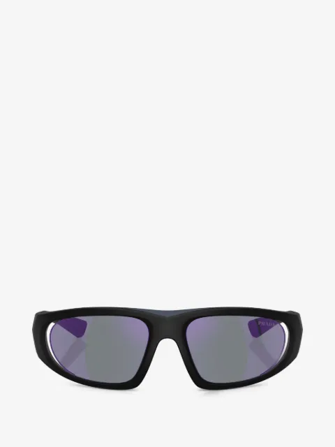 Prada Linea Rossa lentes de sol rectangulares con logo