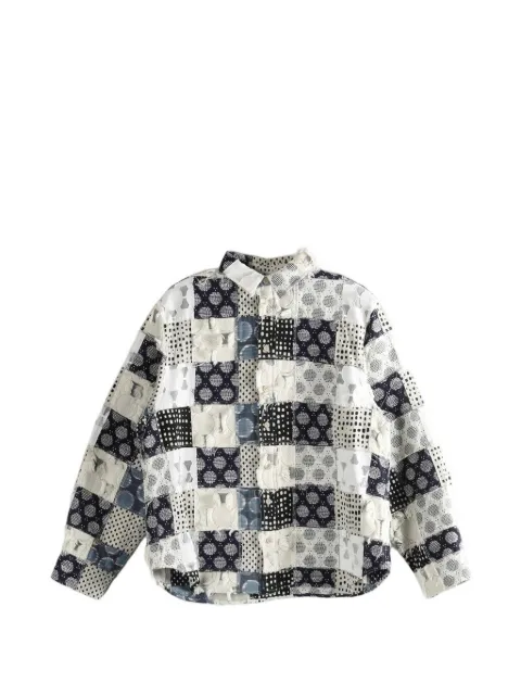 Ader Error patchwork fringed shirt