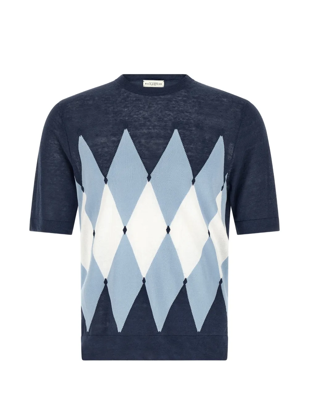 Ballantyne argyle-pattern T-shirt - Blu