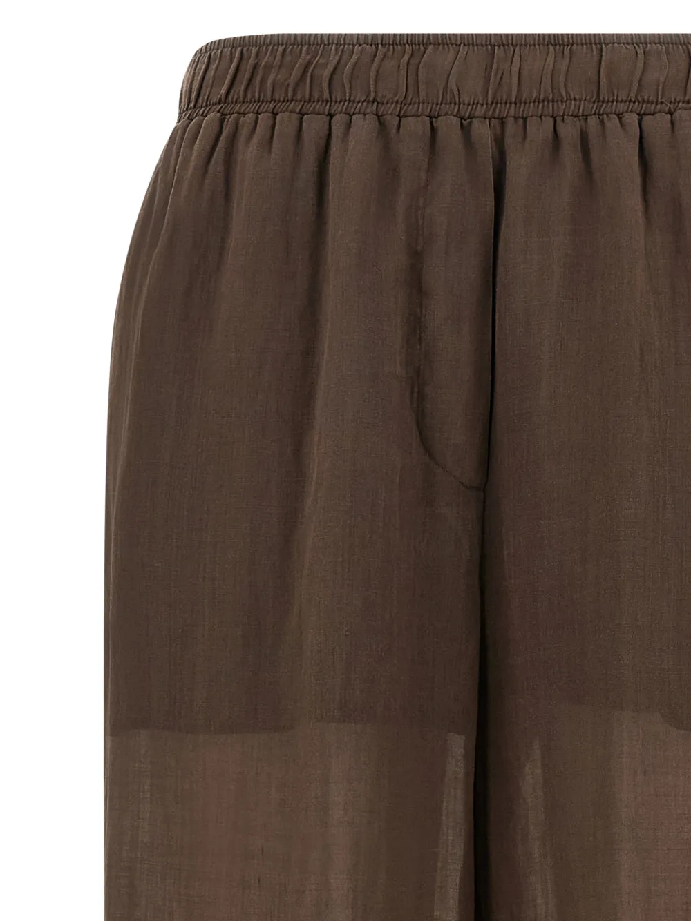  Nude Elasticated Wide-leg Trousers - Brown 