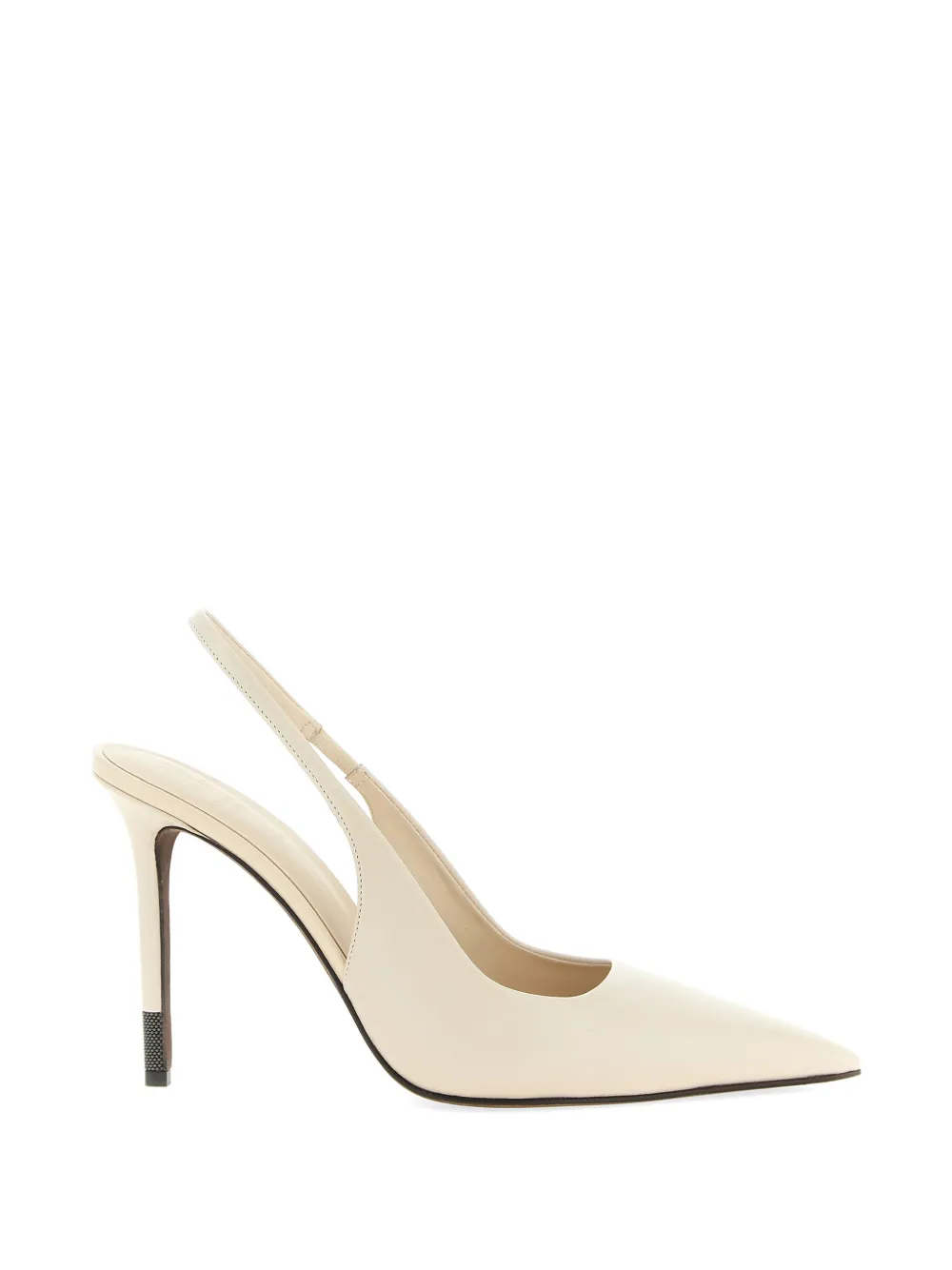 Brunello Cucinelli Monile leren pumps met puntige neus Beige