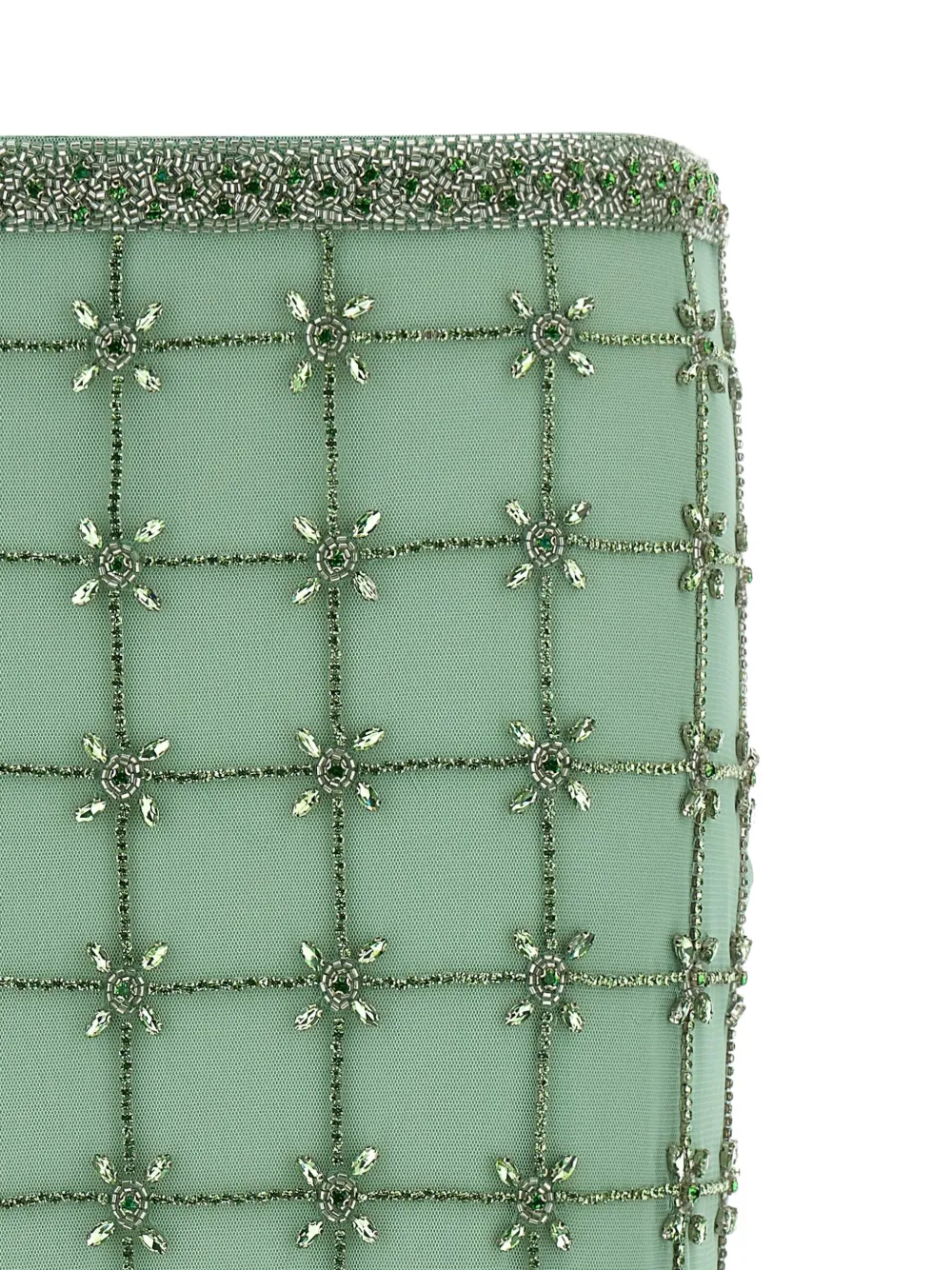  Pinko Crystal-embellished Midi Tulle Skirt - Green 