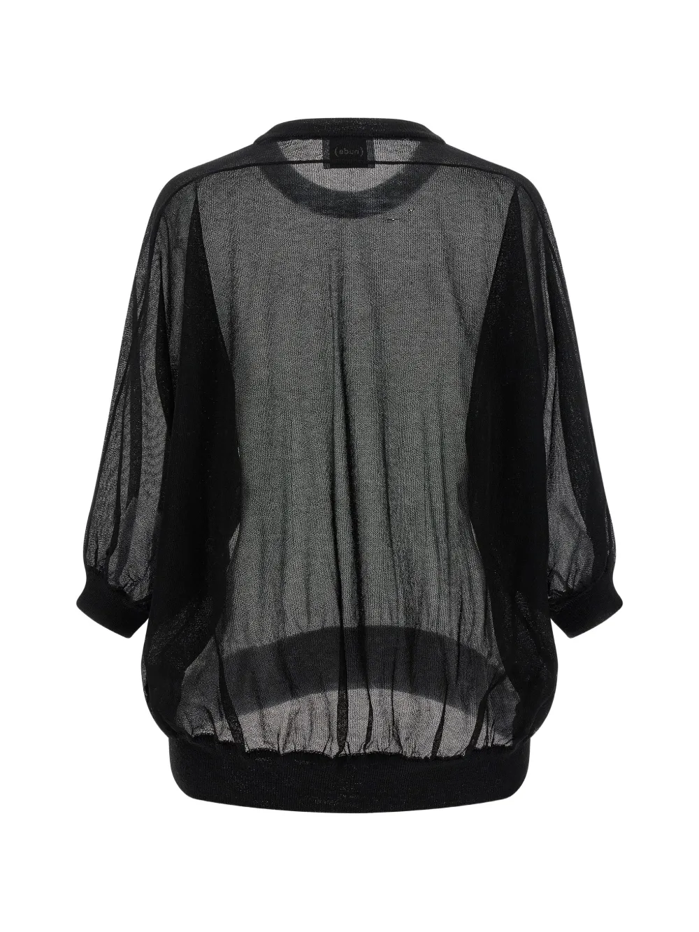  Nude Balloon-sleeve Sweater - Black 