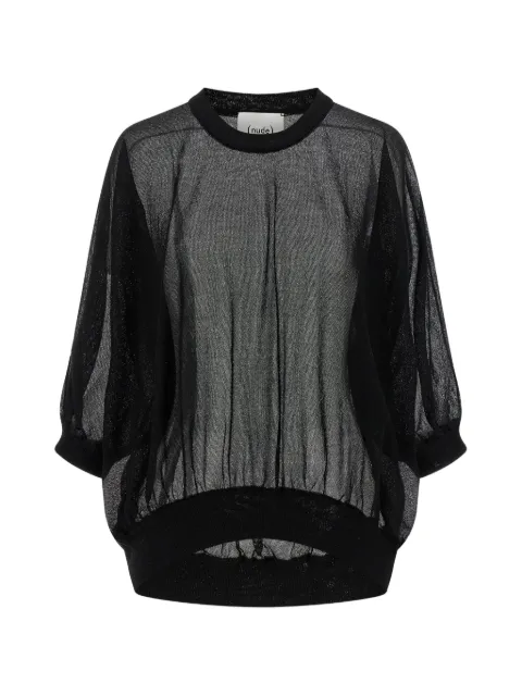 Nude 灯笼袖毛衣