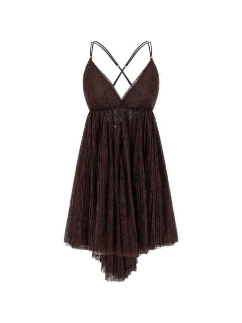 Elisabetta Franchi vestido corto con encaje floral