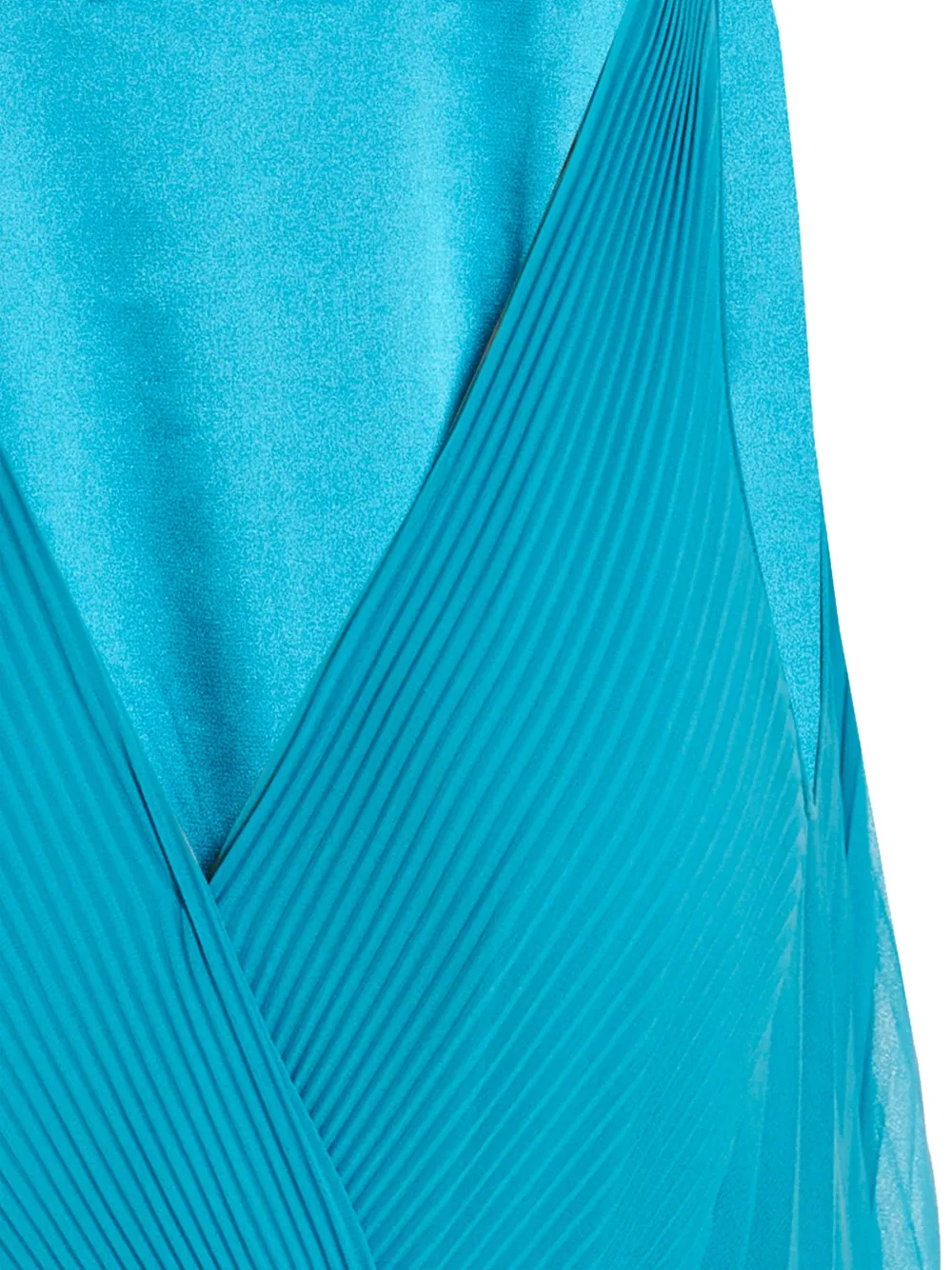  Ungaro Pleated V-neck Dress - Blue 