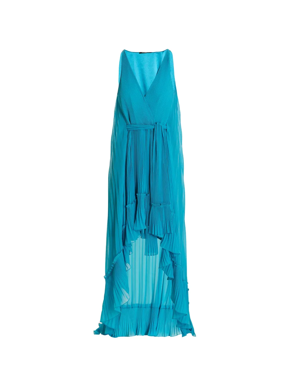  Ungaro Pleated V-neck Dress - Blue 