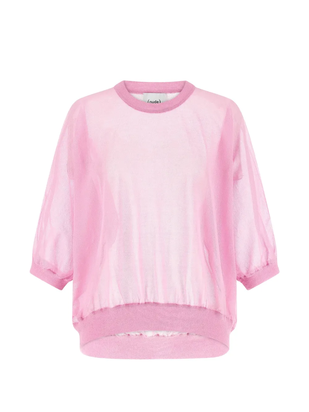 Nude balloon-sleeve sweater - Rosa