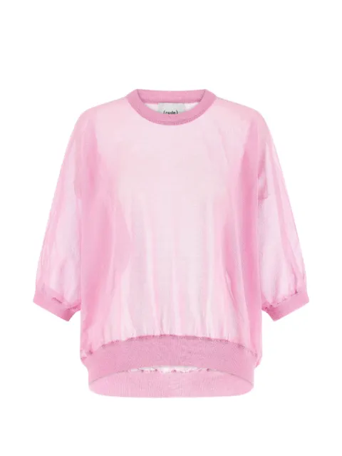 Nude jersey de manga balloon