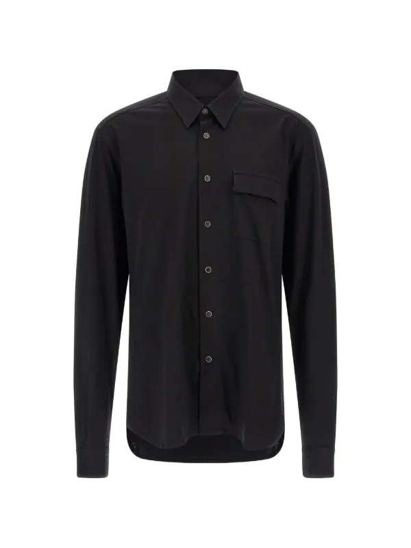 Kiton Buba Snap-button Shirt in Black