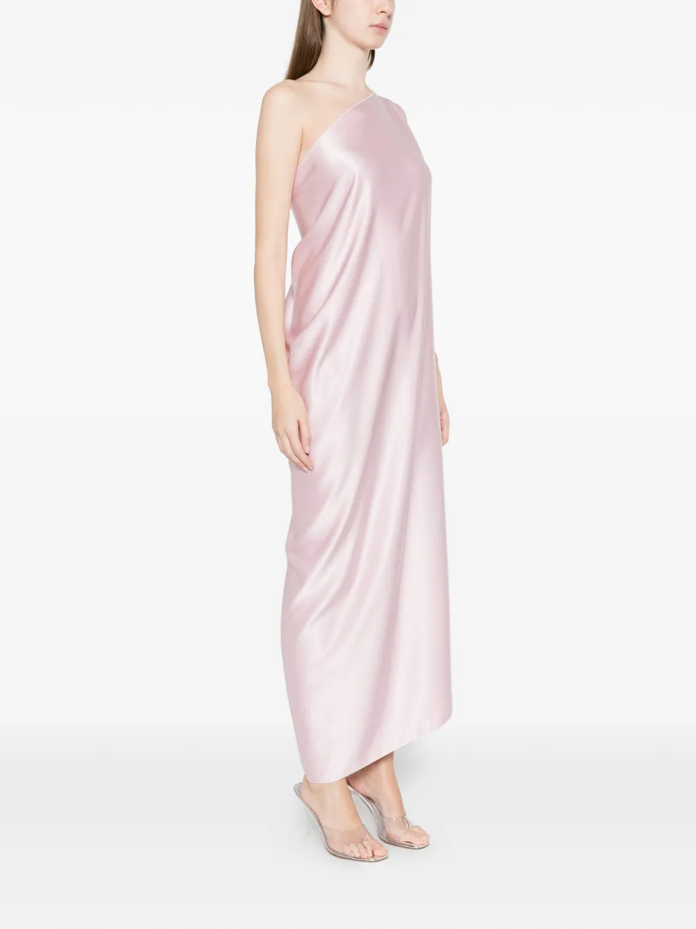  Stephan Janson Draped One-shoulder Dress - Pink 