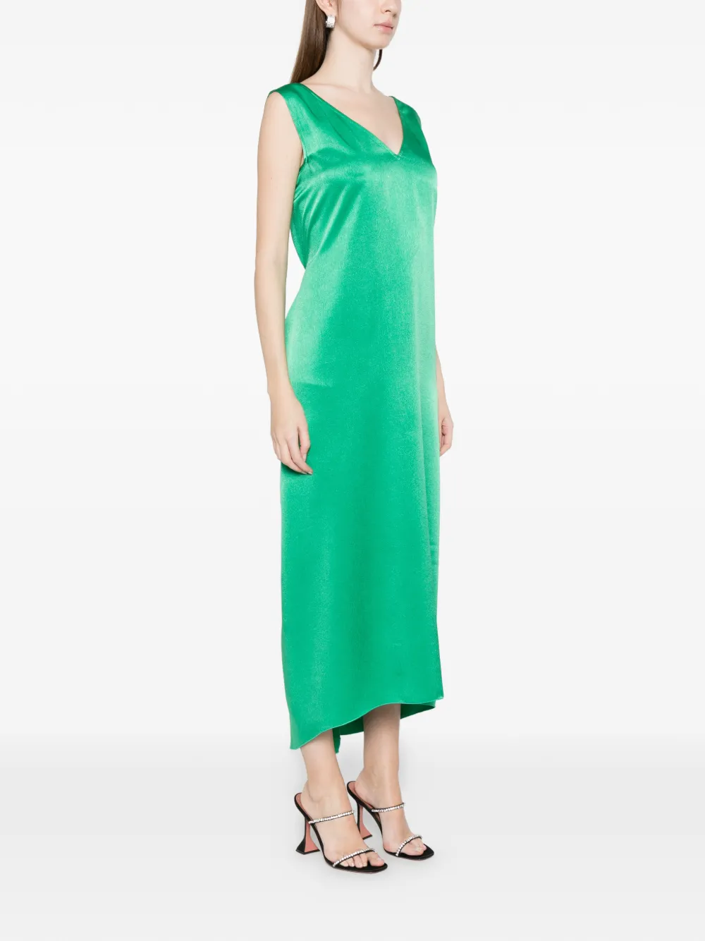  Stephan Janson Abito Midi Con Scollo A V - Verde 