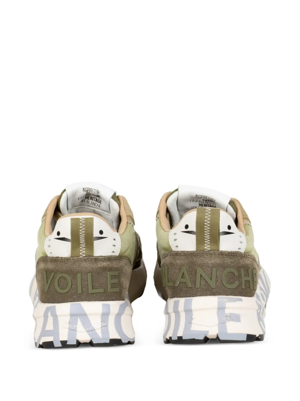 Voile Blanche Sneakers met vlakken Groen