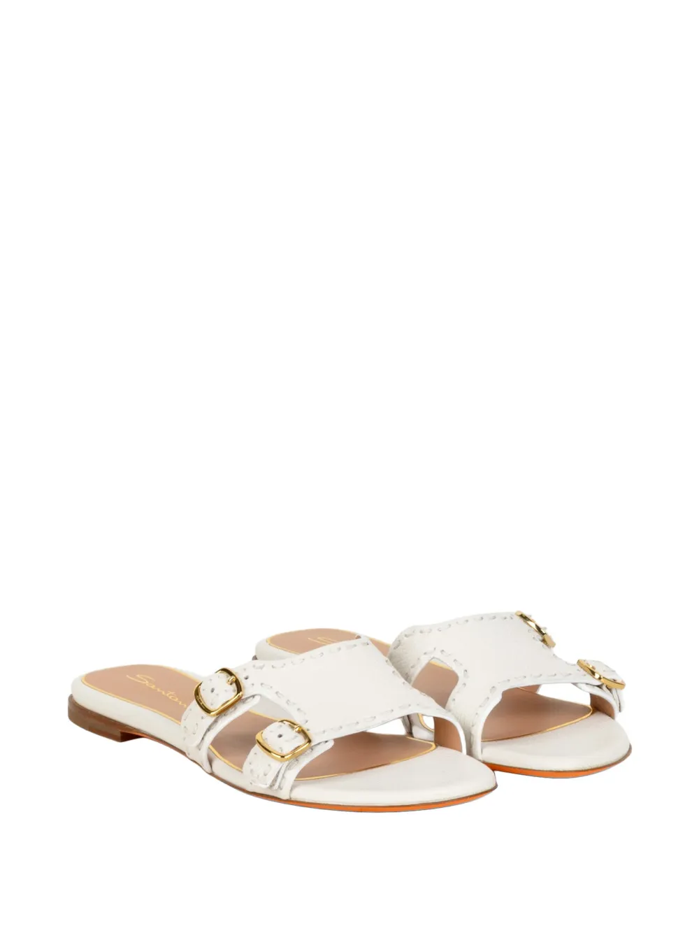 Santoni Sandalen met gesp Wit