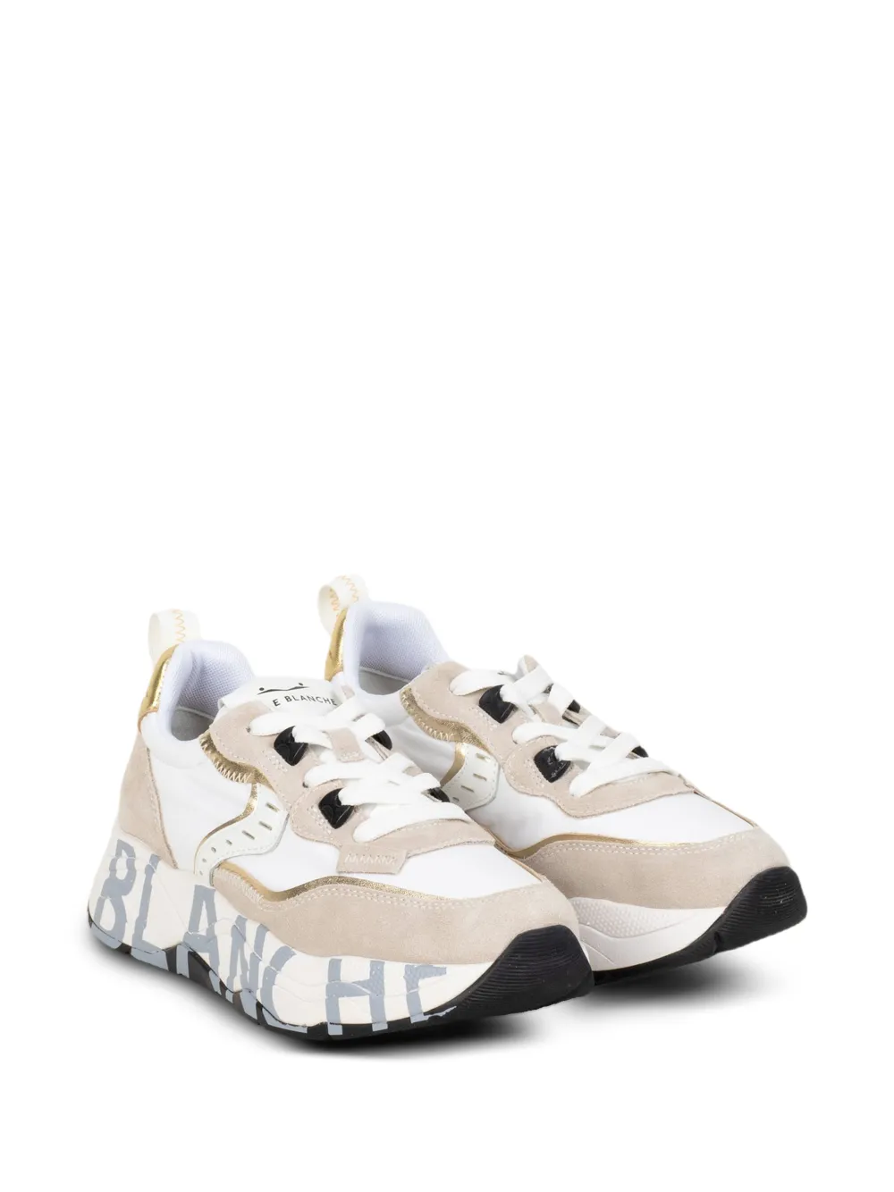  Voile Blanche Platform Print Sneakers - White 
