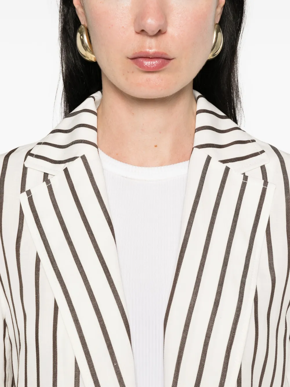 Pennyblack Gestreepte blazer Beige
