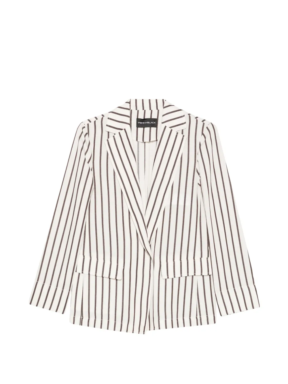 Pennyblack striped notched blazer - Toni neutri