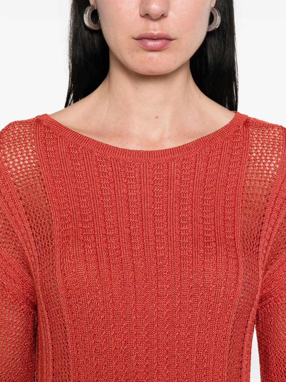 Pennyblack Opengebreide trui Rood