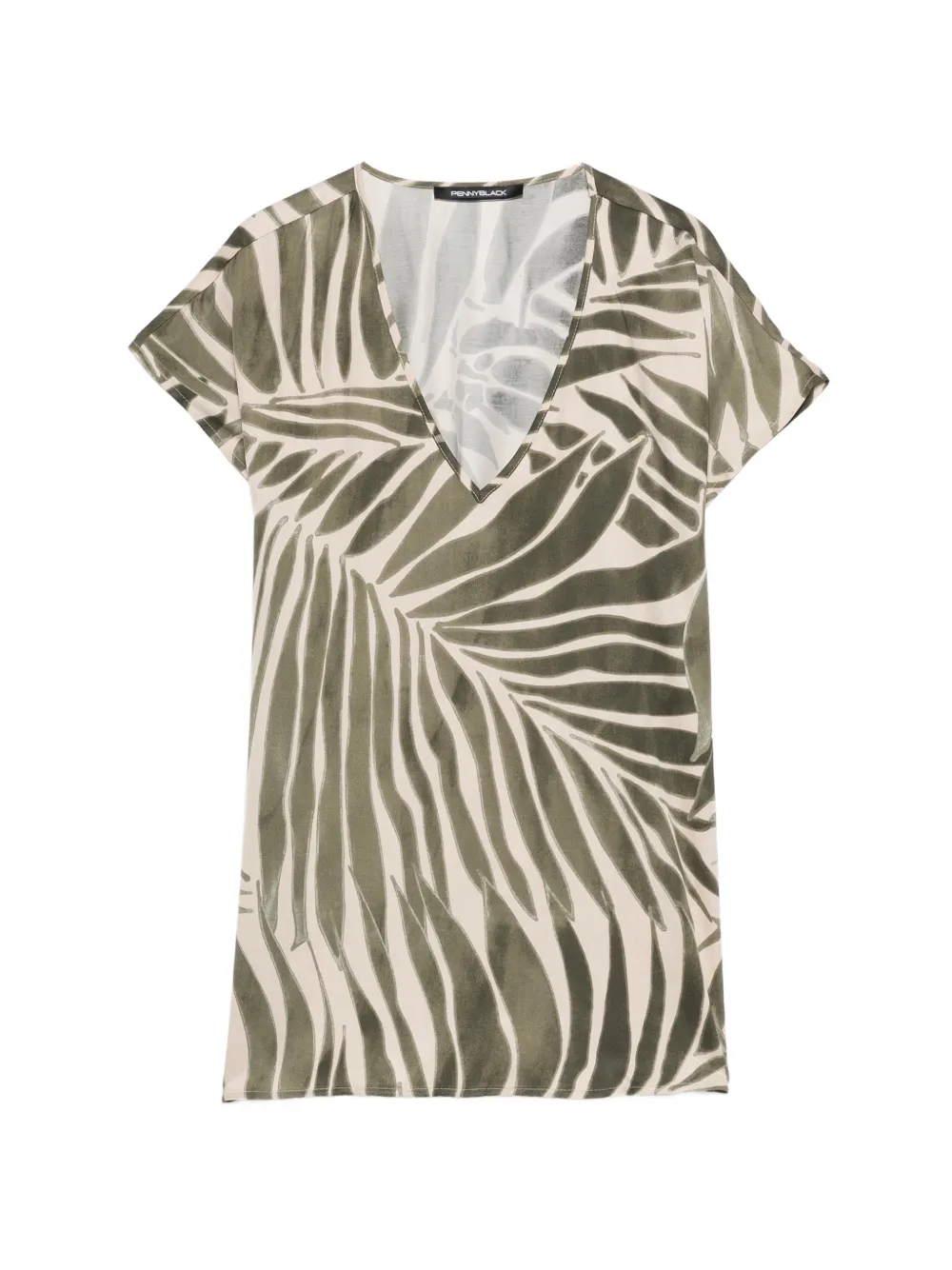 Pennyblack V-neck printed top - Verde
