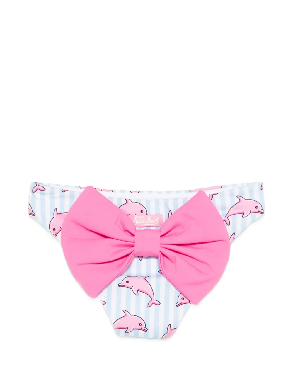 MC2 Saint Barth Kids Madame bikinislip met dolfijnprint en strik Wit
