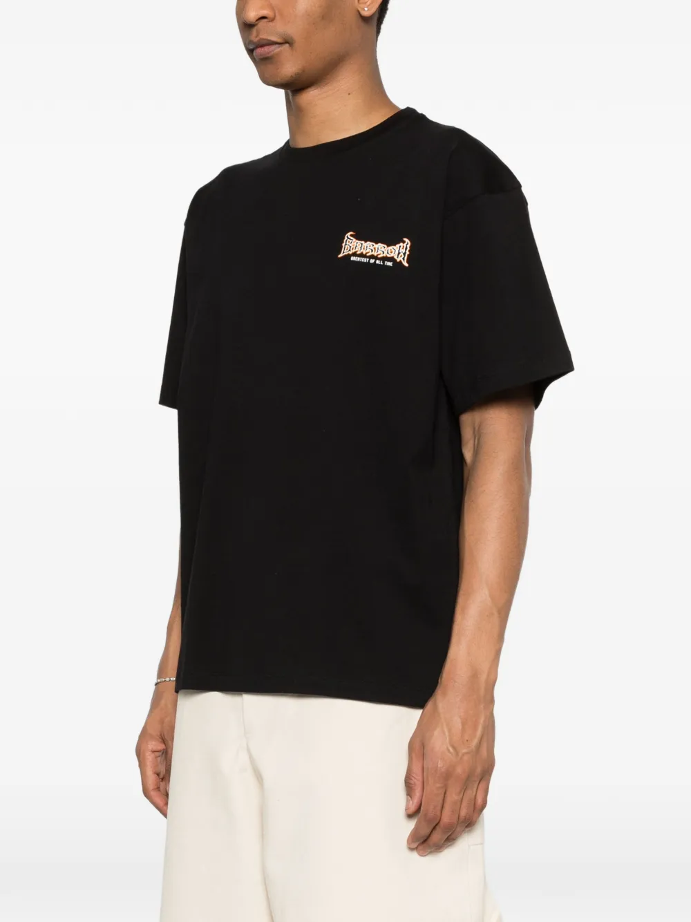BARROW T-shirt met doodskopprint Zwart