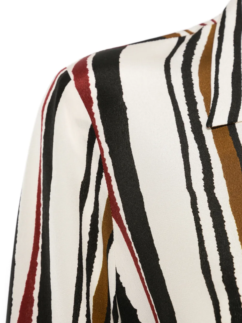 Max Mara Vanesio gestreepte midi-jurk met ceintuur Beige