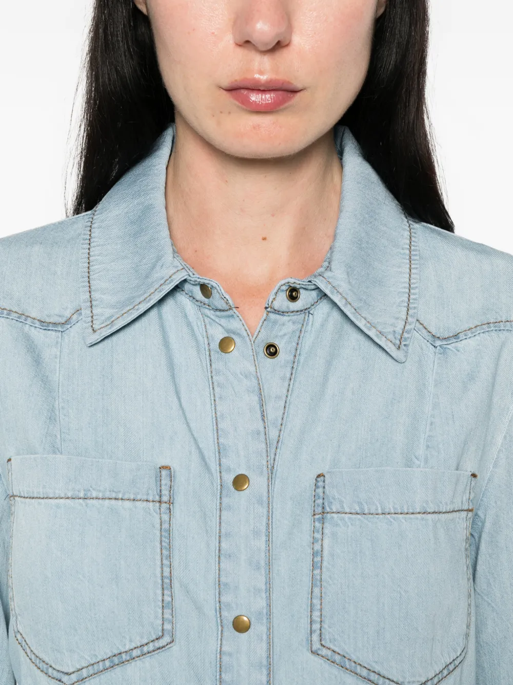Pennyblack blouse met zak met knopen Blauw