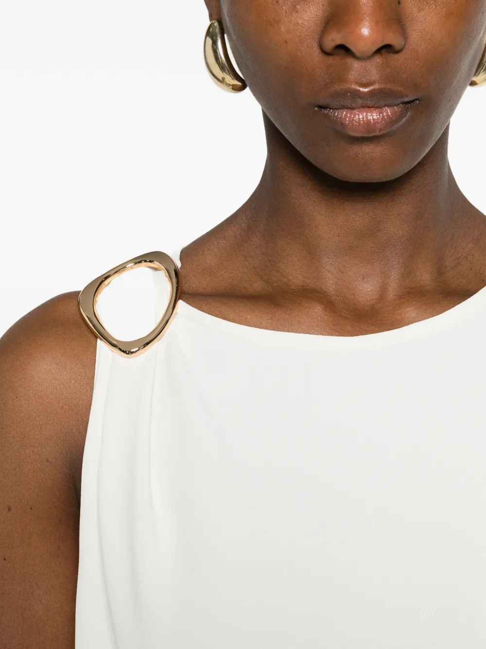 Pennyblack Blouse met ringdetail Beige