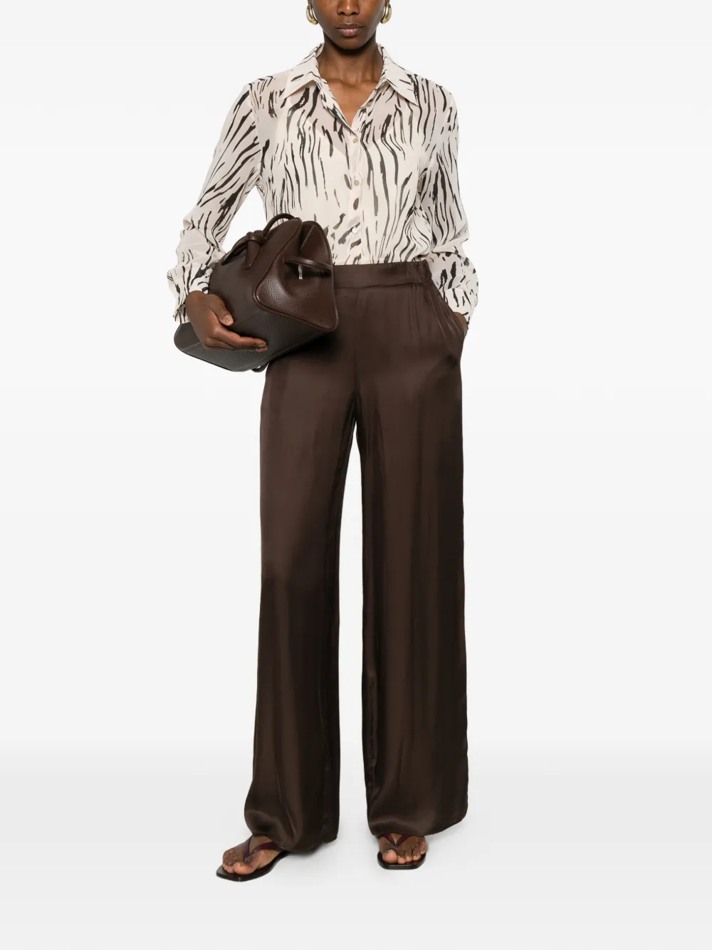 Pennyblack blouse met dierenprint Beige