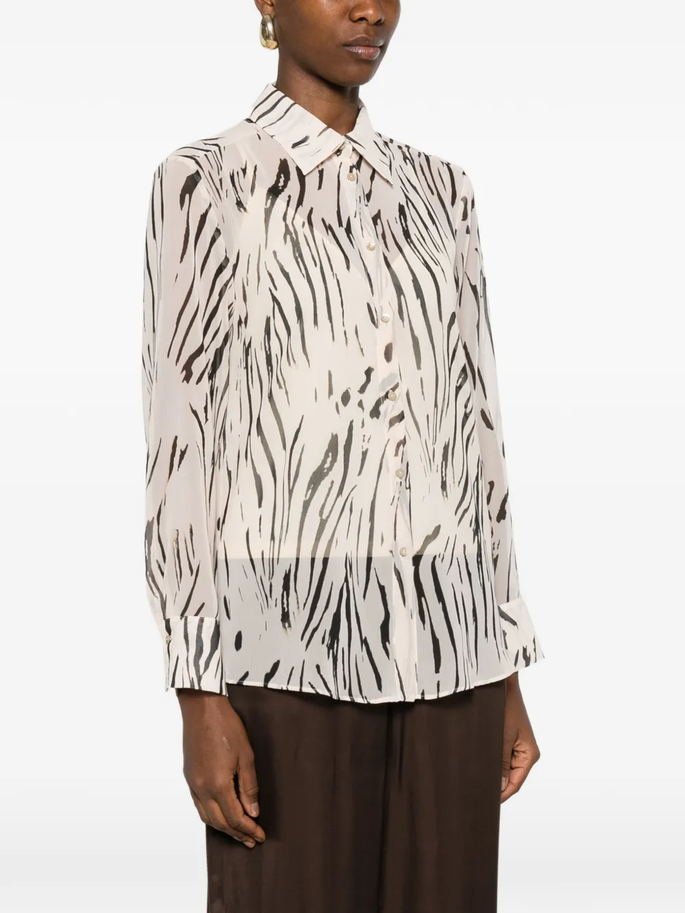 Pennyblack blouse met dierenprint Beige