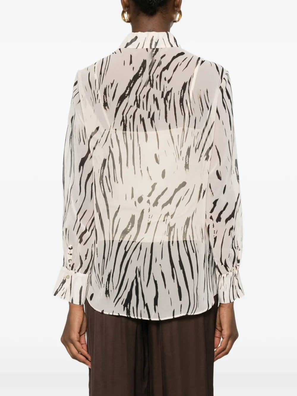 Pennyblack blouse met dierenprint Beige