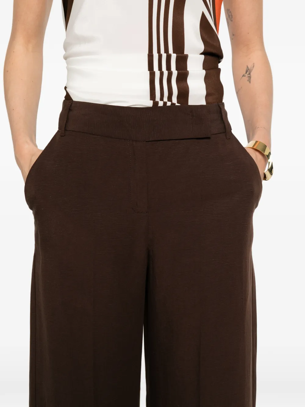 Pennyblack Broek met wijde pijpen Bruin