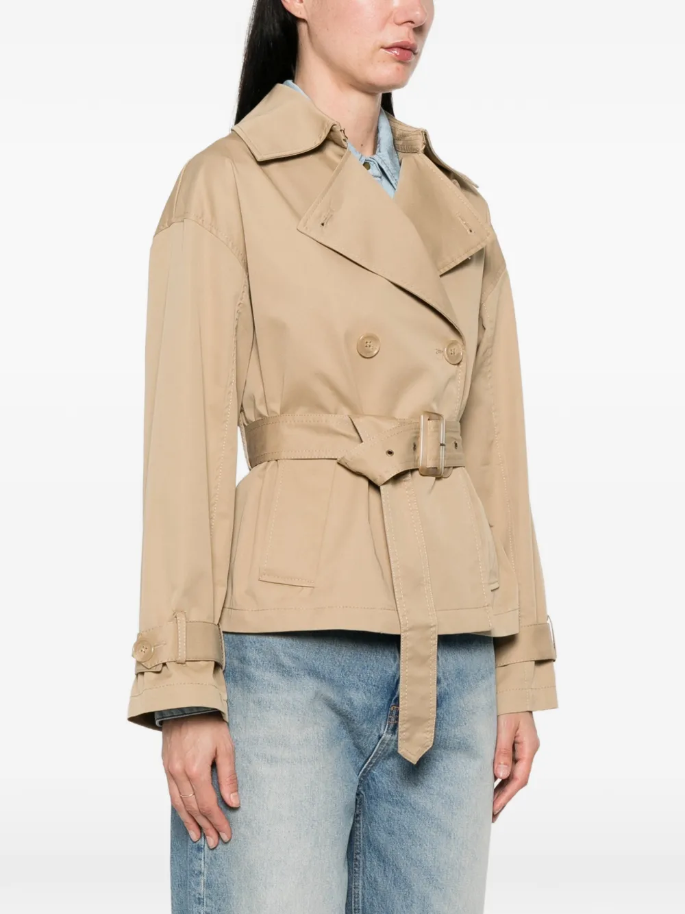  Pennyblack Pbbtalco Belted Double-breasted Jacket - Neutrals 