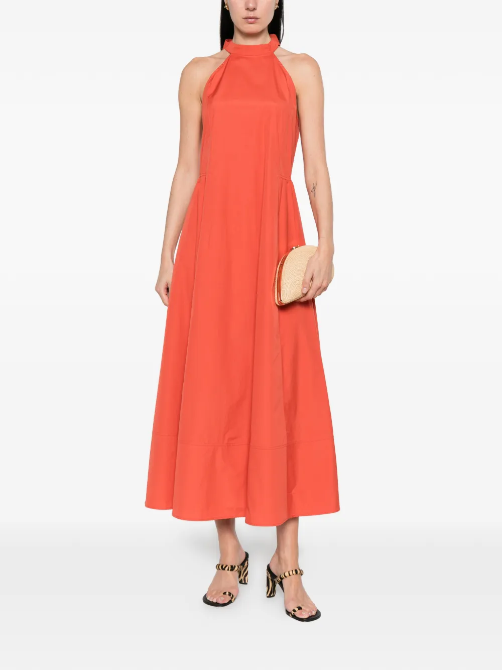  Pennyblack Halterneck Midi Dress - Orange 