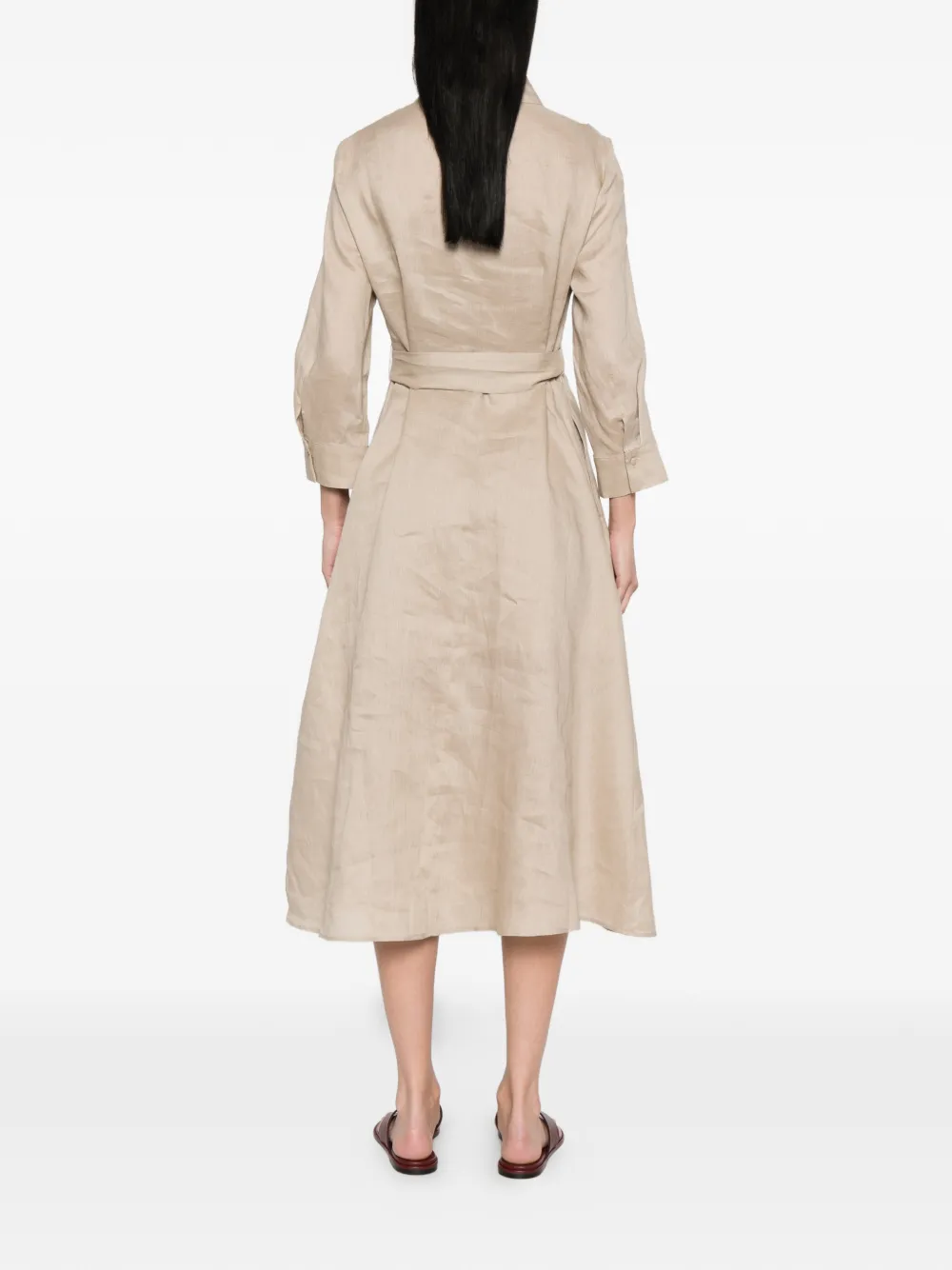 Pennyblack Midi-jurk met gestrikte taille Beige